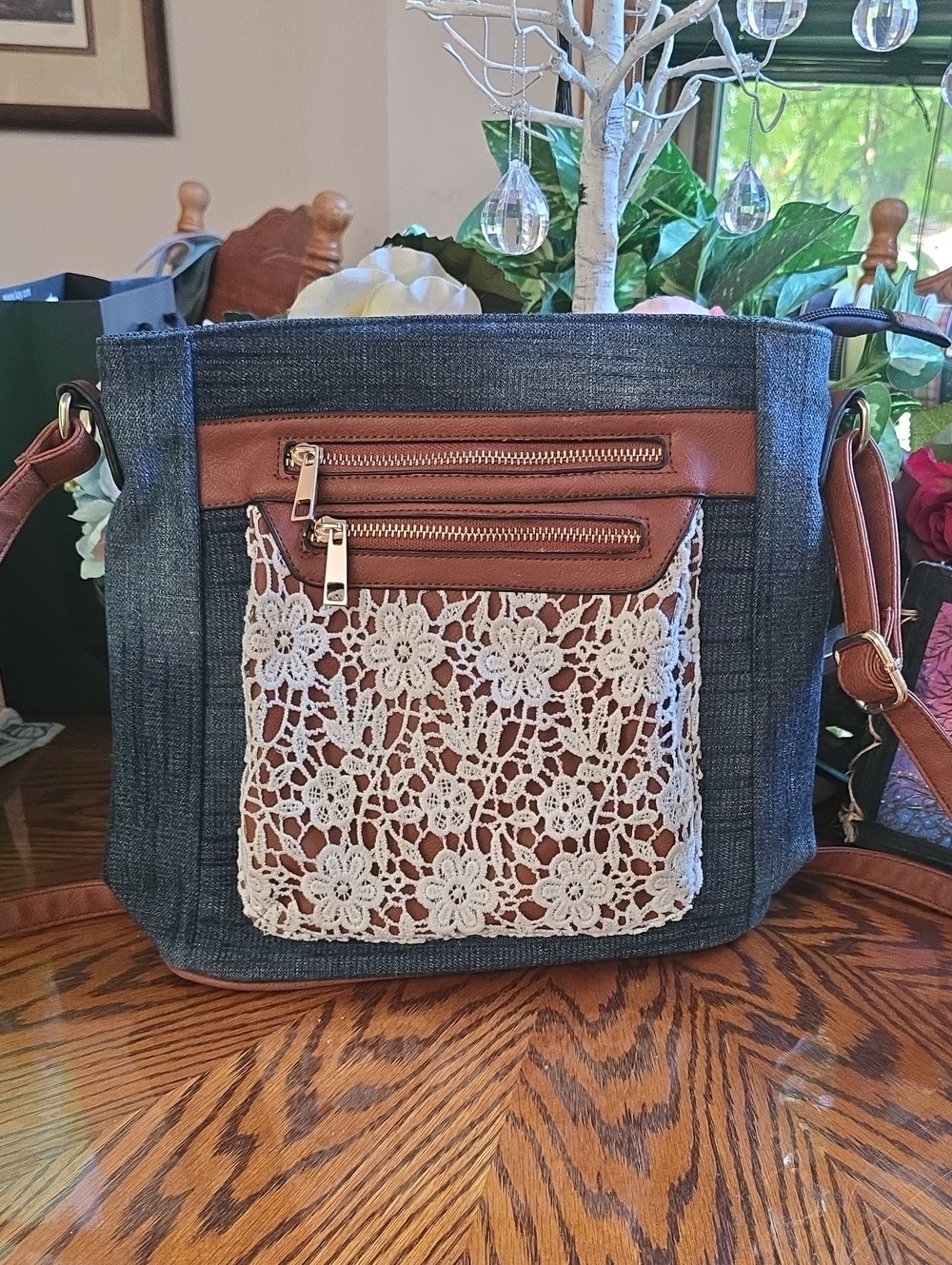 Scarleton Denim Crossbody Bag